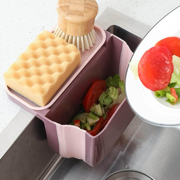 Small Multifunction Sink Drain Basket - Universal & Foldable - Sink Trash Holder Sink Side Storage Drainer Strainer Basket, Foldable Kitchen Sink Drain Strainer for Food,Dish Drainer for Fruits, Vegetables - dailyneed.life