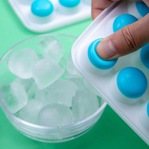 21 Cavity Up Ice Cube Trays-Easy Release, Flexible Silicone Bottom - Stackable, BPA Free, Food Grade - for Convenient Freezer Ice Making (2 Pc Set) - dailyneed.life