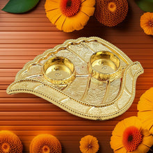 Leaf Shape Rakasha Bandhan Special Puja Thali (1 Pc) - dailyneed.life