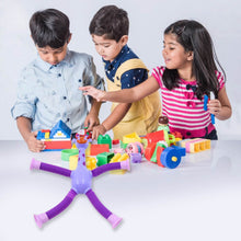 LED Telescopic Suction Cup Giraffe Toy, Tubes Fidget Toys, Shape Changing Telescopic Sensory Tubes Fidget Tubes Sensory Toys Suction Toy, Funny Gift (3 Pcs Set) - dailyneed.life