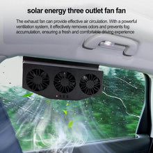 Triple Fan Solar Powered Car Exhaust Ventilation System with USB Charging - dailyneed.life