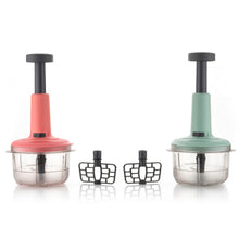 2-in-1 Push Chopper 800ml with Stainless Steel Blade for Quick Food Prep - dailyneed.life