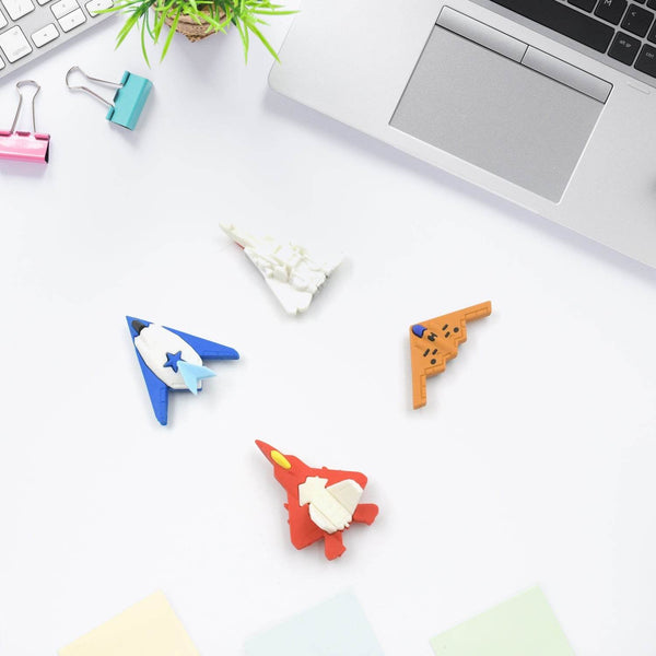 Fun Erasers for Kids: Gun & Plane Shapes (4-Pack, Gift Set) - dailyneed.life
