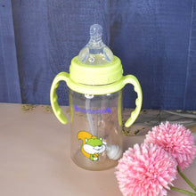 Plastic Baby Feeding Bottle with Handles, Cleaning brush & Straw (300 ML / 1 Pc) - dailyneed.life