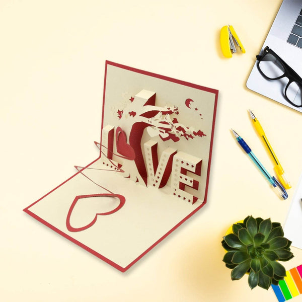 3D Paper Wish Card High Quality Paper Card All Design Card Good Wishing Card (Birthday , Valentine , love , Christmas Card) (1Pc ) - dailyneed.life
