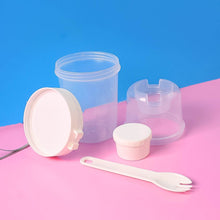 2-Piece Salad Cup Lunch Container with Dressing Storage and Reusable Fork - dailyneed.life