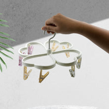 Heart Shape Cloth Drying Rack with 8 Clips for Socks, Baby Clothes, Towels - dailyneed.life
