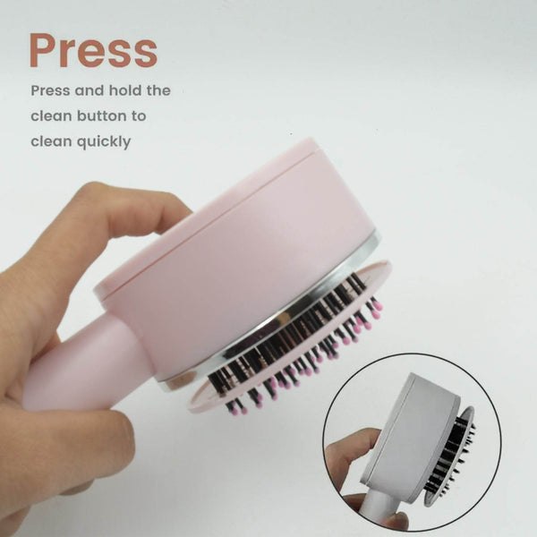 Air Cushion Massage Brush with Long Handle & Self-Cleaning Detangling Comb, Hair accessories - dailyneed.life