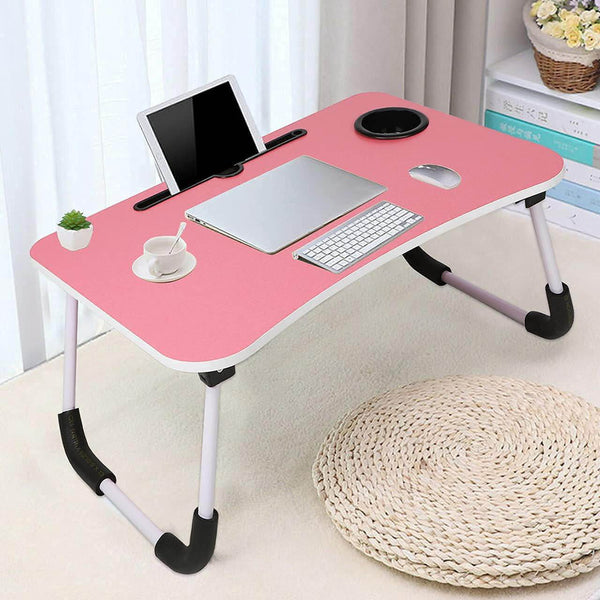 Multi-Purpose Foldable Laptop Desk for Study & Reading (Pink) - dailyneed.life