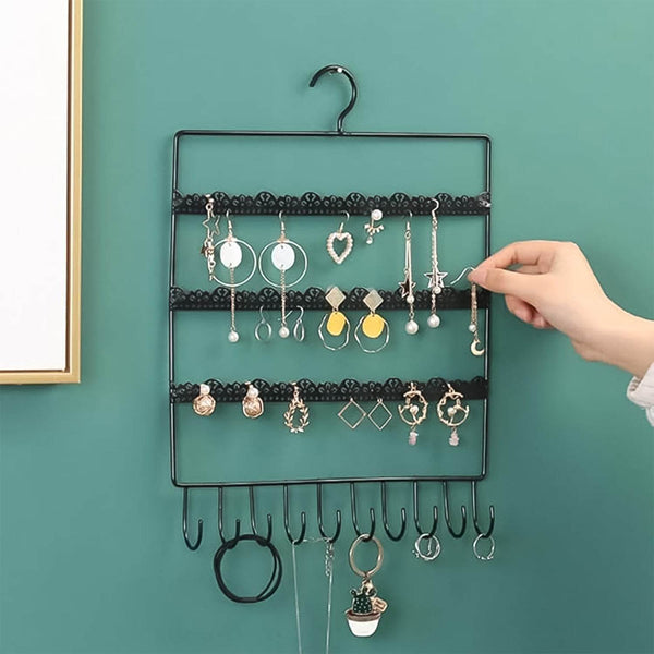 Wall Mounted Earring Organizer Hanging Jewellery Rack For All Type Jewellery (1 Pc / Mix Size) - dailyneed.life