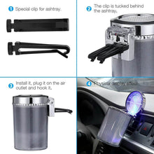 Premium Quality LED Illuminated Car Ashtray with Lid and Detachable Holder (1 Pc) - dailyneed.life