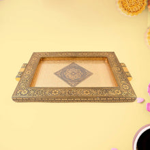 Premium Antique-Style Rajwadi Decorative Serving Tray – 40x26 cm - dailyneed.life