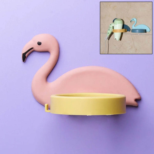 Hair Dryer Wall Mount Holder, Organiser Stand with Hooks for Bathroom Storage - dailyneed.life