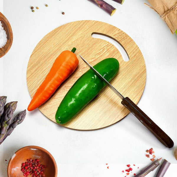 Wooden Round Chopping Board For Chopping Fruit & Vegetable - dailyneed.life