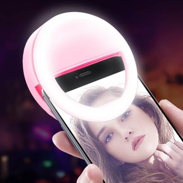 Phone Selfie Ring Light – Battery Operated Clip-On Light for Smartphone Photography (Battery Not Included) - dailyneed.life