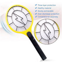 Yellow Rechargeable Electric Mosquito Killer Racket with Cable - dailyneed.life