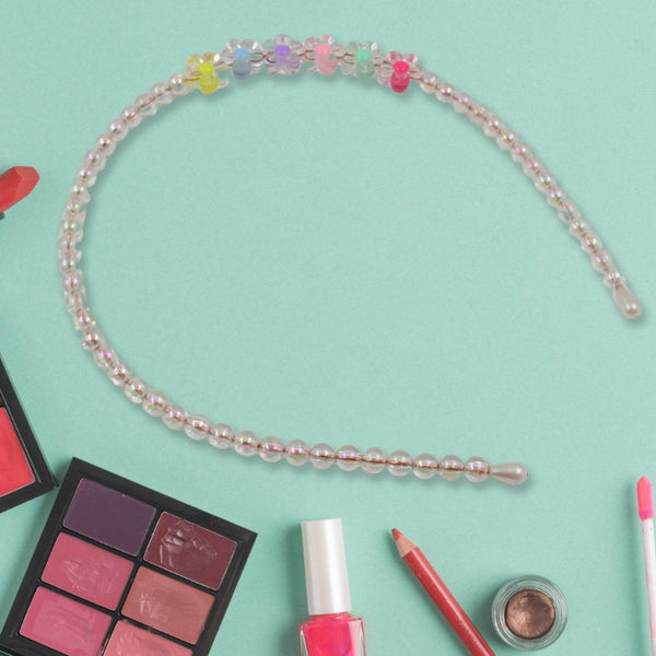 Hair Accessories Metal Handmade Colorful beads With Pearls Fancy Party Hairband (1 Pc / Mix Design), Hair accessories - dailyneed.life