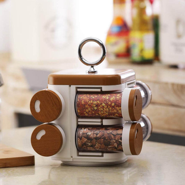 Ganesh Storewell Plastic Spice Rack - Set of 8 - dailyneed.life
