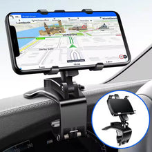 Car Phone Holder Clip Mount 360 Degree Rotation Dashboard Rear View Mirror Sun Visor Smartphone HUD Navigation Fold Stand Plastic Black Compatible For All Smart Phones - dailyneed.life