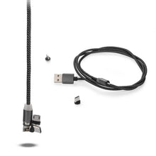 Magnetic Charging Cable 3 in 1 Metal Magnetic Micro USB Type C Lighting Cable with LED, Multiple Charging Adapters for All Android and all Smartphones (Compatible with All Android and iPhone Smartphones, Tablet, PC, Mobile - dailyneed.life