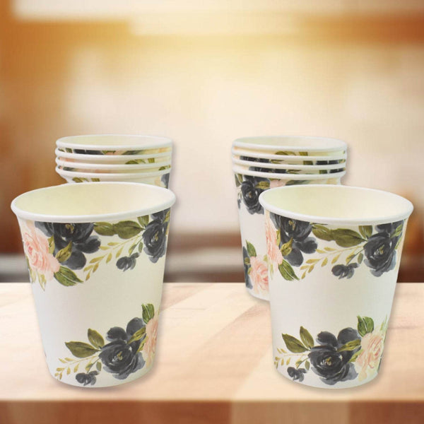 Disposable Paper Cups, Disposable Tea, Coffee Cups (10 Pcs Set / Mix Color & Design) - dailyneed.life