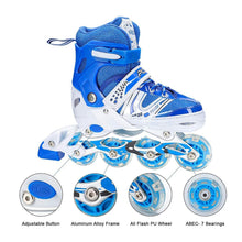 Inline Skates With Led Flashing Light Wheel With Adjustable Length Skate Premium High Quality Skates Pair (Roller Skate , Skating) - dailyneed.life