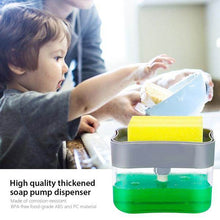 Liquid Soap Dispenser on Countertop with Sponge Holder For Pet - dailyneed.life