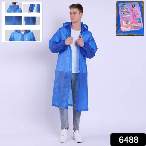 Adult Portable Rain Coat, Men & Women Outdoor Traveling Eva Material Raincoat - dailyneed.life