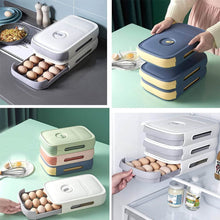 Egg Storage Box Plastic Egg Drawer Fridge Egg Organizer Egg Keeper Refrigerator Egg Drawer Plastic Egg Carton Covered Egg Holder Pantry Egg Bin Household Egg Tray (1 Pc) - dailyneed.life