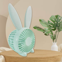 Cute Rabbit USB Desk Fan for Kids & Camping (1 Pc, Plastic, Mist Air) - dailyneed.life