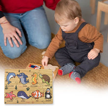 Seawater Animal Wooden Puzzle Learning Educational Board (1 Set) - dailyneed.life