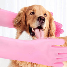 Dishwashing Gloves with Scrubber| Silicone Cleaning Reusable Scrub Gloves for Wash Dish Kitchen| Bathroom| Pet Grooming Wet and Dry Glove (1 Pair, 250 Gm) - dailyneed.life