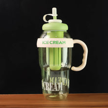 Approx 1300ML Large Capacity Cute Ice Cream Themed Water Bottle with Handle, Straw & Fruit Infuser – Leakproof Sipper for Kids & Adults - dailyneed.life
