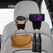 Car Headrest Backseat Organizer, 3 in 1 Automotive Cell Phone Drink cupholder Adapter with Headrest Hooks for Kids and Adults, Multifunctional Storage for Car Travel Accessories - dailyneed.life