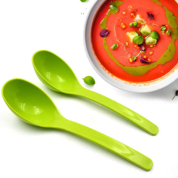 Plastic Spoon Kitchen Multipurpose Serving Ladle for Frying, Serving, Turner, Curry Ladle, Serving Rice, Spoon Used While Eating and Serving Food Stuffs Etc (2 Pcs Set / 10 Inch ) - dailyneed.life