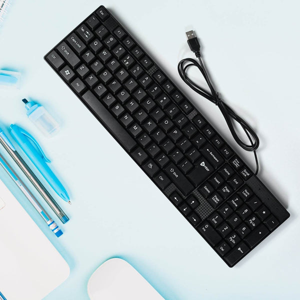 Wired USB 102 Keys, Ergonomic Portable Typewriter Keyboard for Home Office, Plug and Play - dailyneed.life
