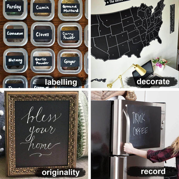 Blackboard Erasable Wall Sticker Chalkboard Sticker Removable Blackboard Wall Stickers Mural for Kids Room - dailyneed.life