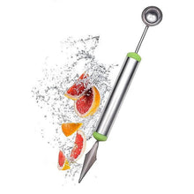 Multifunctional 2 in 1 Melon Baller - Stainless Steel Dig Scoop with Fruit Carving Knife. - dailyneed.life
