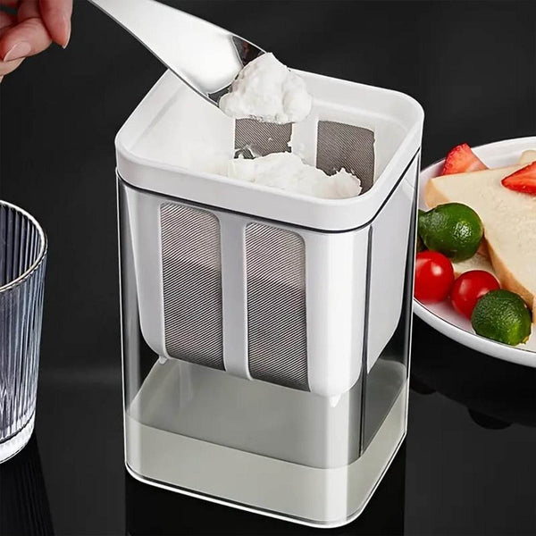2 in 1 Yogurt Strainer with Storage Box – 1100ml (Plastic + Steel) - dailyneed.life