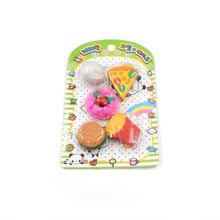 3D Food-Shaped Colorful Eraser Set – Cute Novelty Mini Erasers for Kids (5 Pc Set) - dailyneed.life