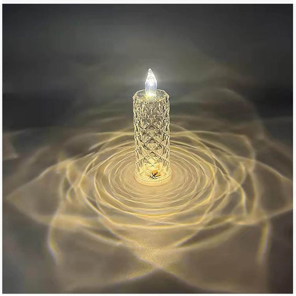 Rose Candles LED Flameless and Smokeless Decorative Acrylic Transparent Candles Led Tea Light Candle Perfect for Gifting, Home, Diwali, Christmas, Crystal Candle Lights, Diwali (1 Pc) (MOQ :- 12 pc ) - dailyneed.life
