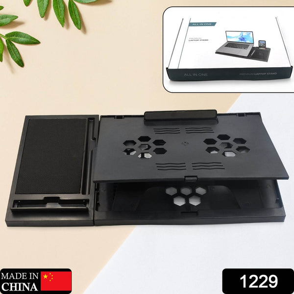 Laptop Stand Suitable Portable Foldable Compatible with MacBook Notebook Tablet Tray Desk Table Book with Free Phone Stand - dailyneed.life