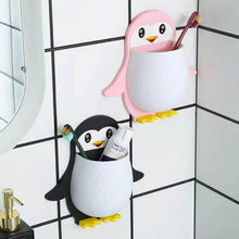 Penguin Storage Box, Adhesive Remote Case, Electric Toothbrushes Holder, Universal Controller Holder, Wall Nightstand, Office Plastic Wall Mount - dailyneed.life