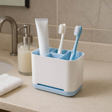 6 Compartment Multi Purpose Organizer Toothbrush Holder Stand Plastic Caddy (1 Pc) - dailyneed.life
