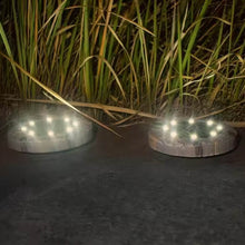 Disk Lights Slate – Heavy Duty Outdoor Solar Pathway Lights – 4 LED (2 Pc) - dailyneed.life