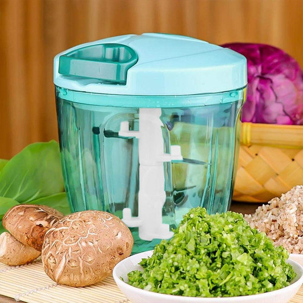 6 BLADE 2IN1 MANUAL FOOD CHOPPER, COMPACT & POWERFUL HAND HELD VEGETABLE CHOPPER (1000Ml) - dailyneed.life