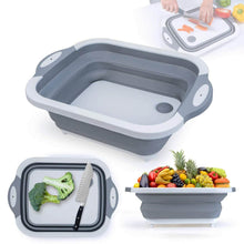 COLLAPSIBLE CUTTING BOARD WITH DISH TUB BASKET For Kitchen Use ( 1 Pcs ) - dailyneed.life