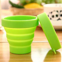 Round Silicone Foldable Glass / Cup, Foldable Travel Mug With Lid (1 Pc) - dailyneed.life