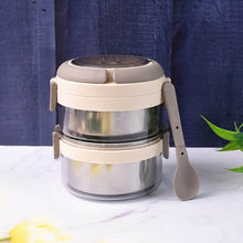Ganesh Steko-2 Double Layer Stainless Steel Insulated Lunch Box Set - dailyneed.life