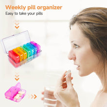 Weekly 7 Day Rainbow Color Pill Organizer Box - dailyneed.life